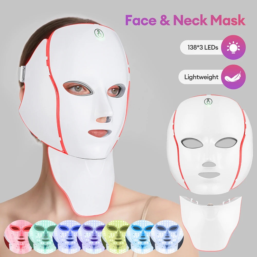 LED Face Mask 7 Color Light Therapy - Front