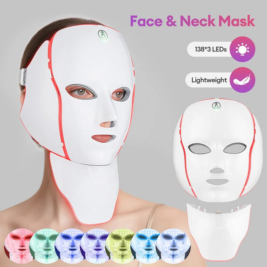 LED Face Mask 7 Color Light Therapy - Front