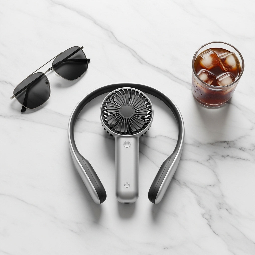 Portable Neck Fan - Hands-Free Wearable Cooling Fan | USB Rechargeable